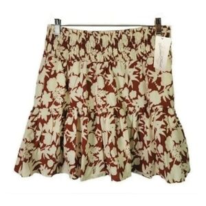 Women's Plus Size Floral Tiered Mini Skirt